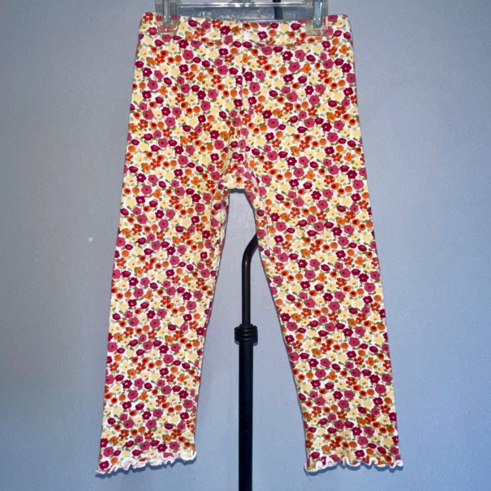 Gymboree Woodland Friends Floral Leggings 3T Autumn Fall Lettuce Edge 2012 Line